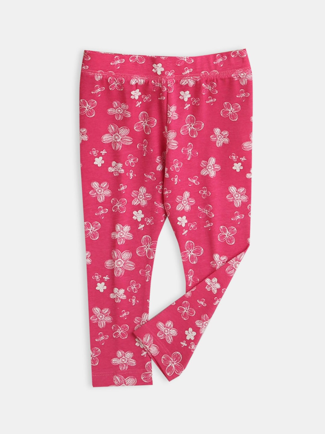 

Hopscotch Girls Printed Ankle-Length Leggings, Pink