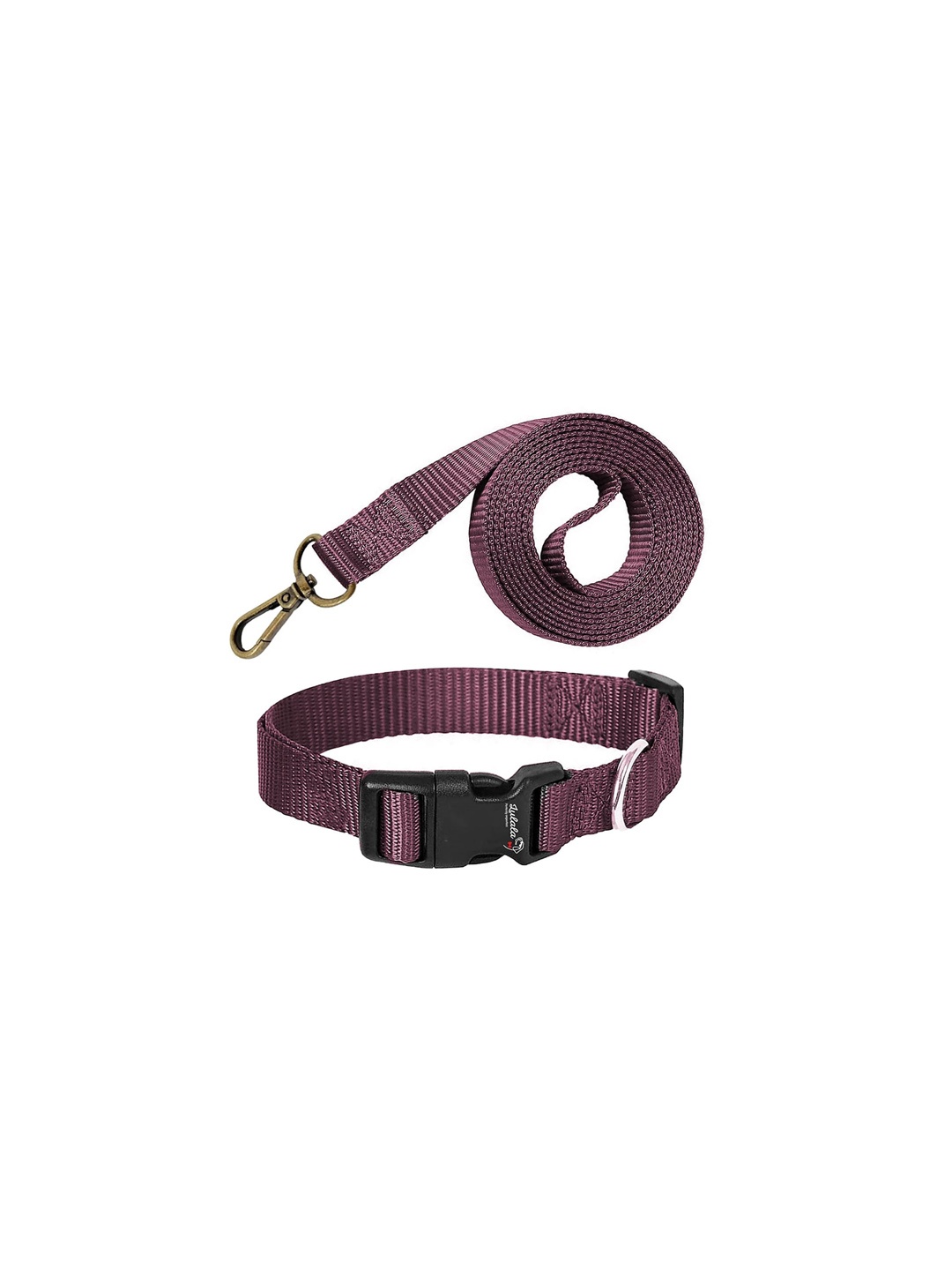 

Lulala Pet Adjustable Dog Collar and Leash Set, Maroon