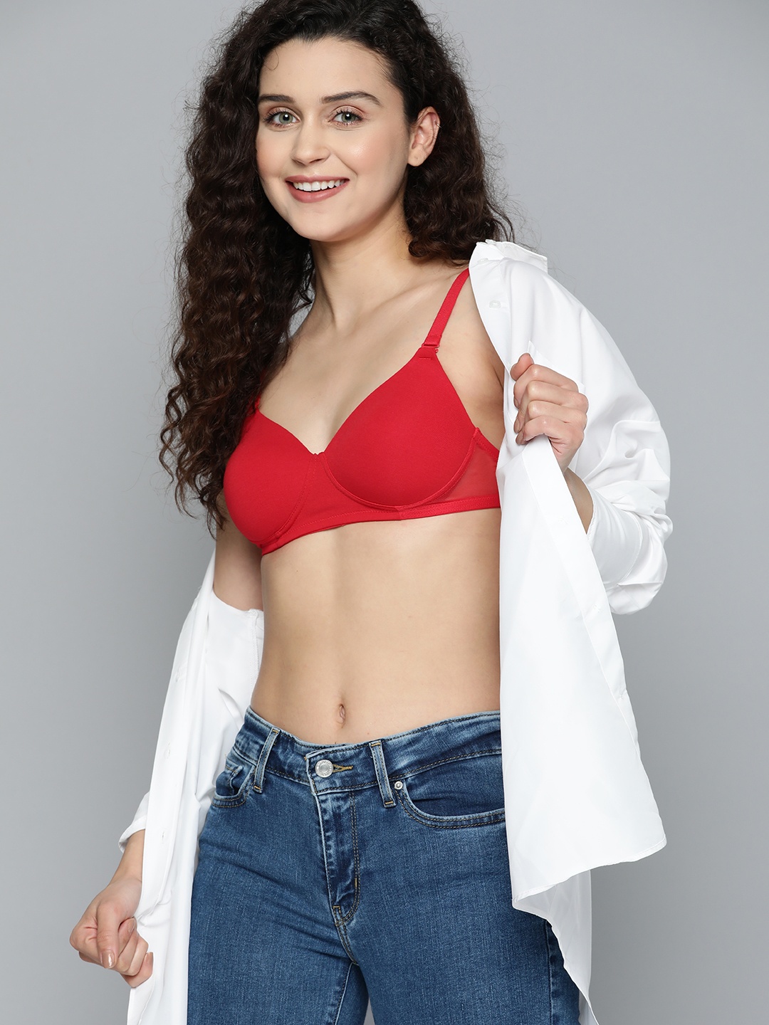 

Mast & Harbour Lightly Padded T-shirt Bra, Red