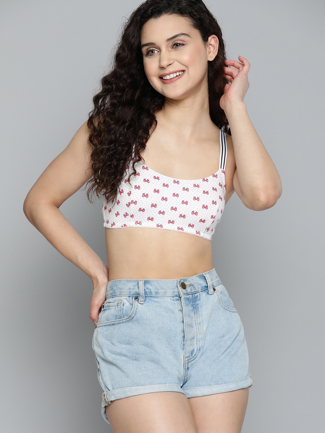 

Mast & Harbour Abstract Printed Everyday Bra, White