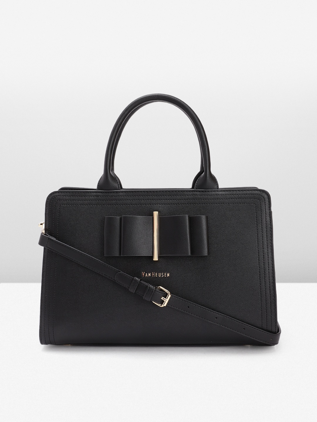 

Van Heusen Solid Handheld Bag, Black