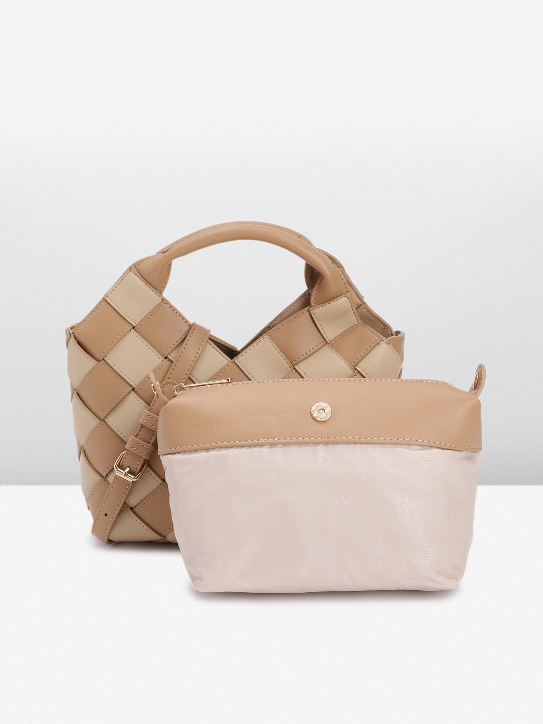 

Van Heusen Textured Handheld Bag, Beige