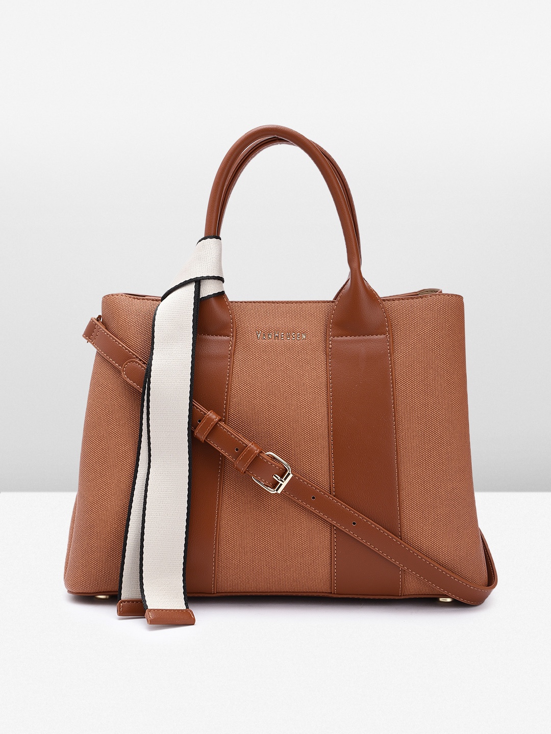 

Van Heusen Structured Handheld Bag, Brown
