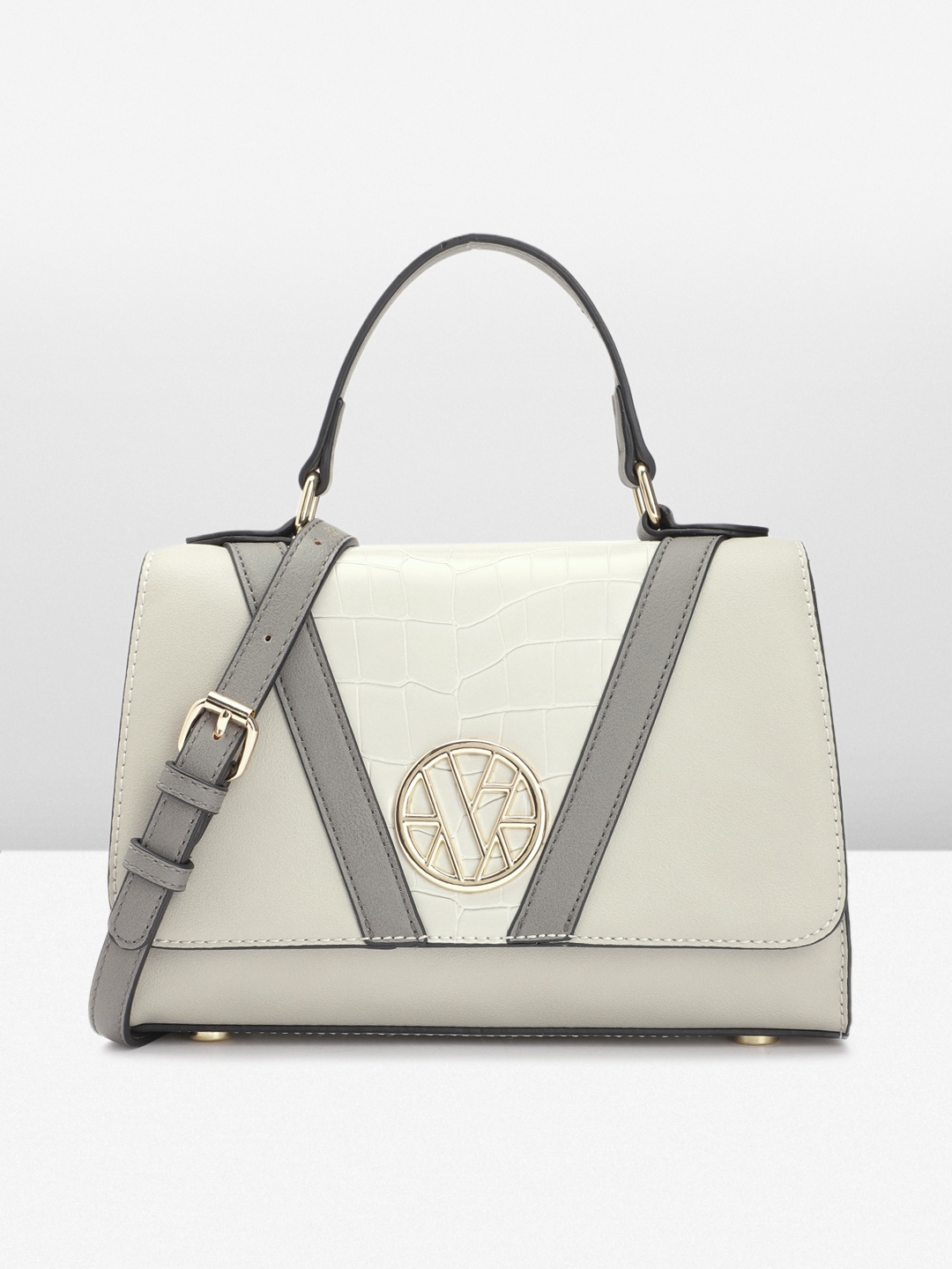 

Van Heusen Crop Animal Textured PU Structured Satchel, Grey