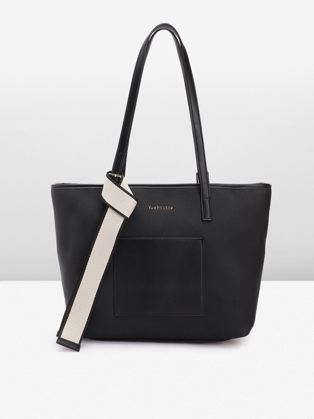 

Van Heusen Women Solid Shoulder Bag, Black