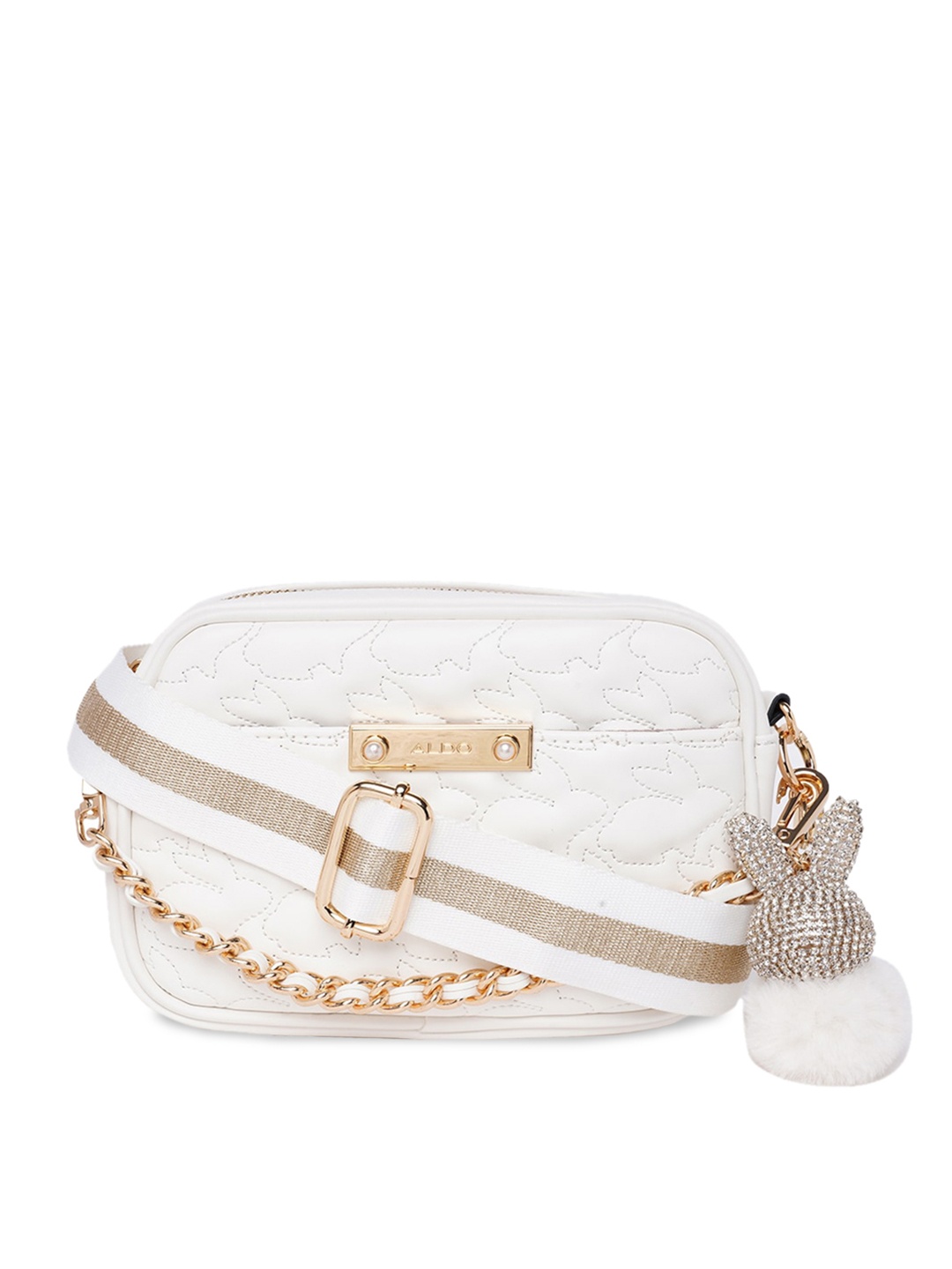 

ALDO Self Design Structured Sling Bag, White