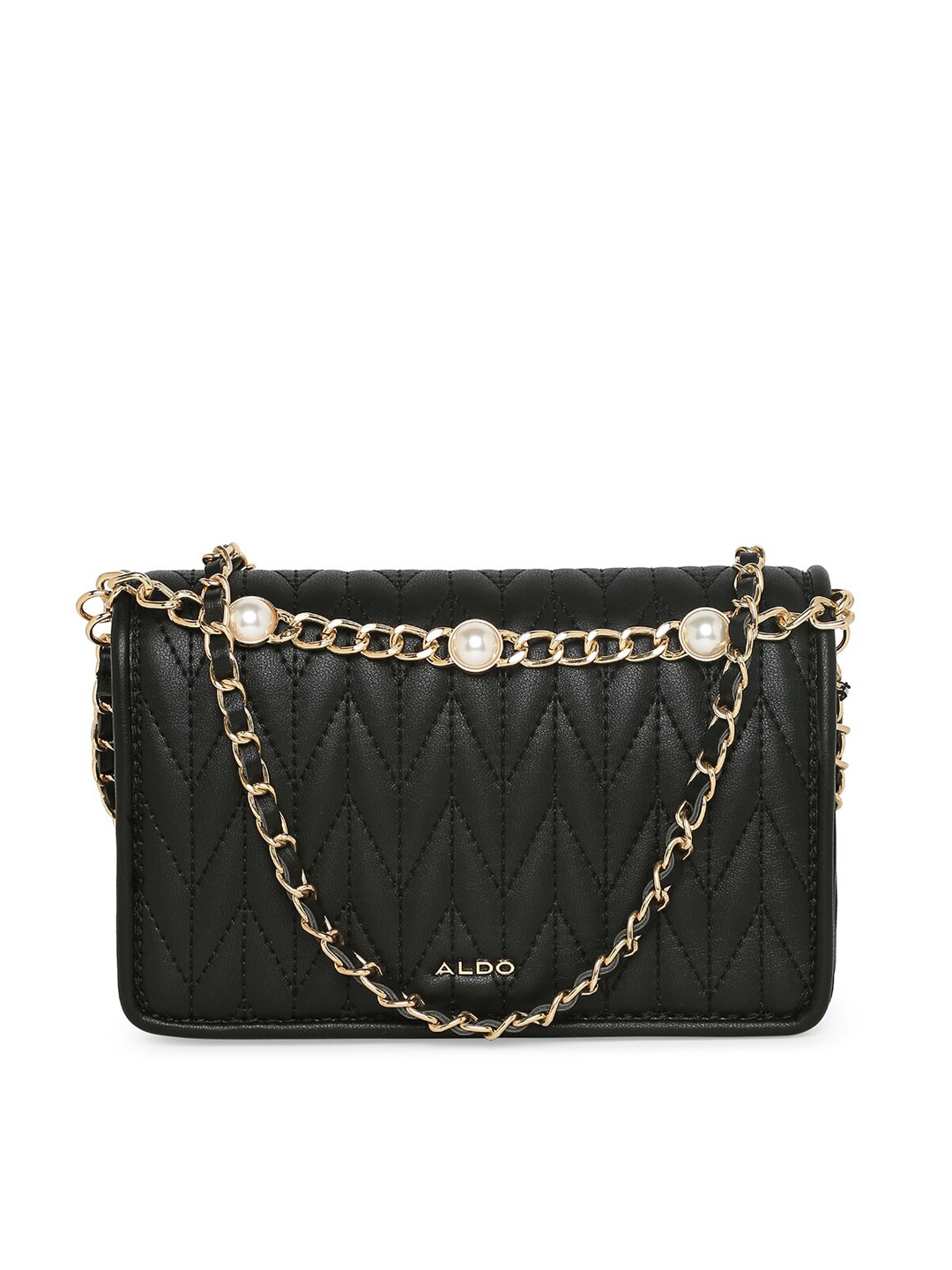 

ALDO Textured Structured Sling Bag, Black