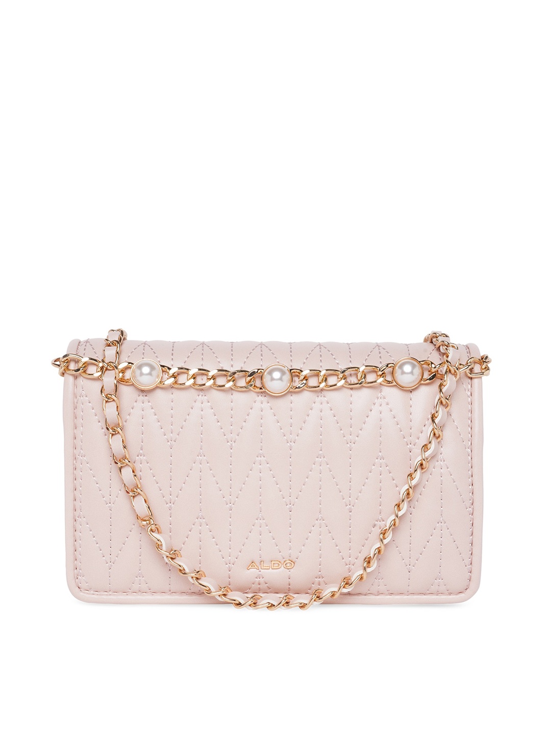 

ALDO Textured Structured Sling Bag with Quilted, Pink