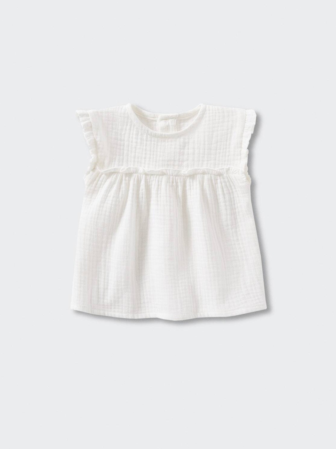 

Mango Kids Girls Pure Cotton Sustainable Top, White