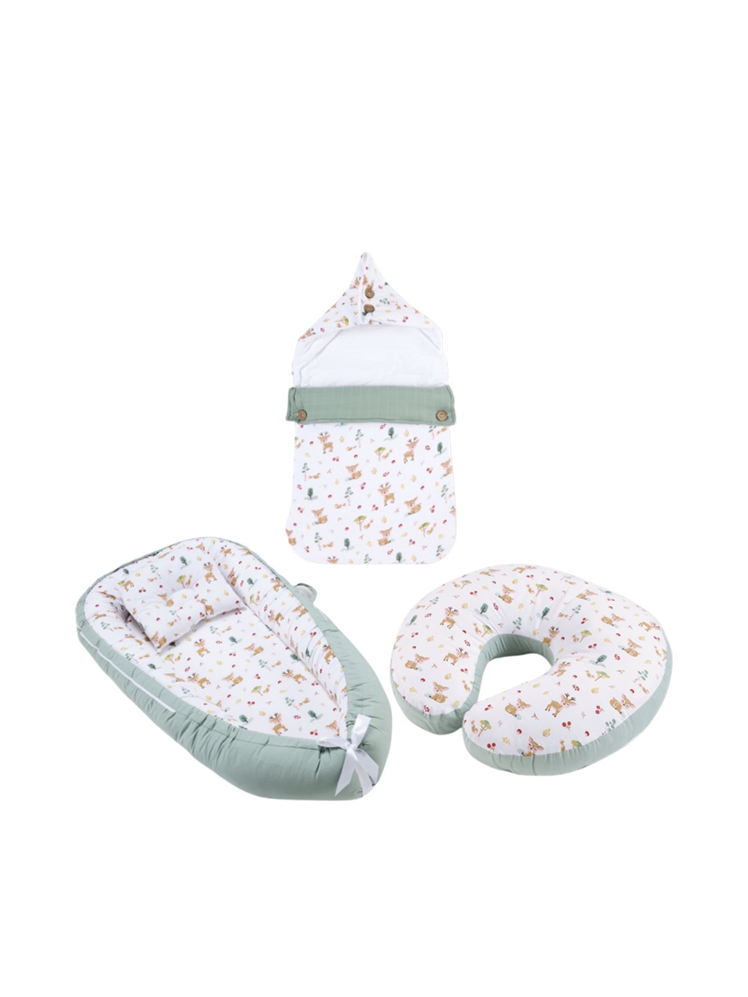 

haus & kinder Kids Printed Baby Bed Sets, White