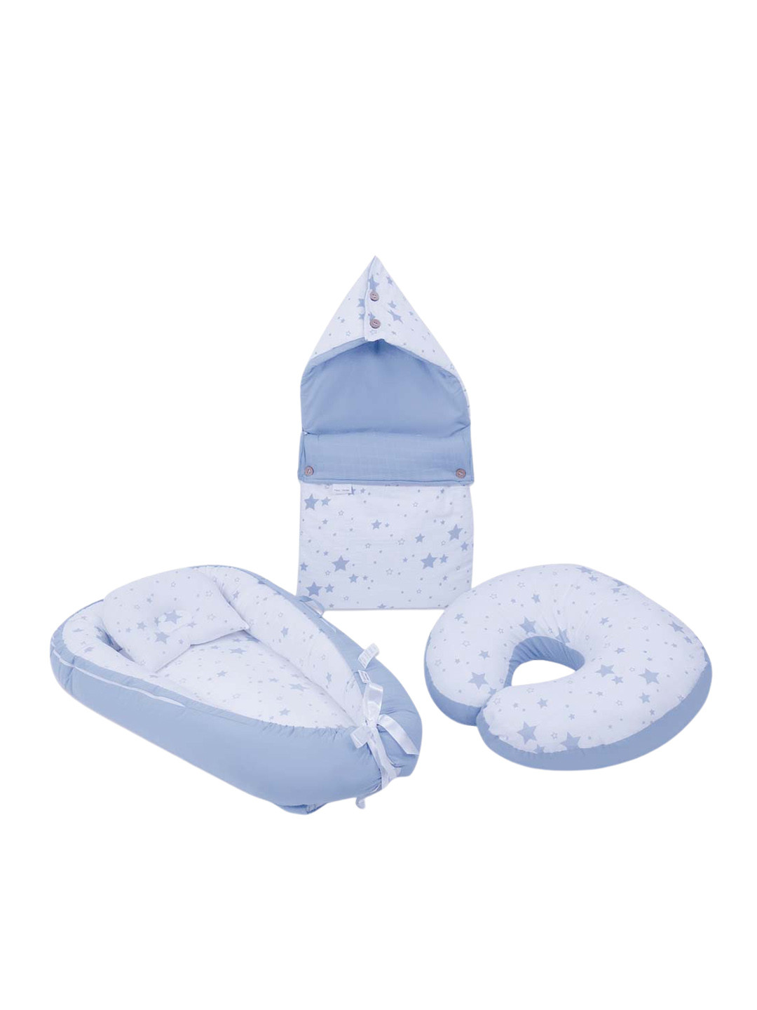 

haus & kinder Infants Printed Baby Bed Set, Blue