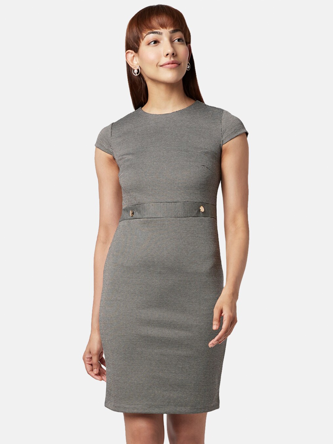 

Annabelle by Pantaloons Above Knee Formal Sheath Dress, Beige