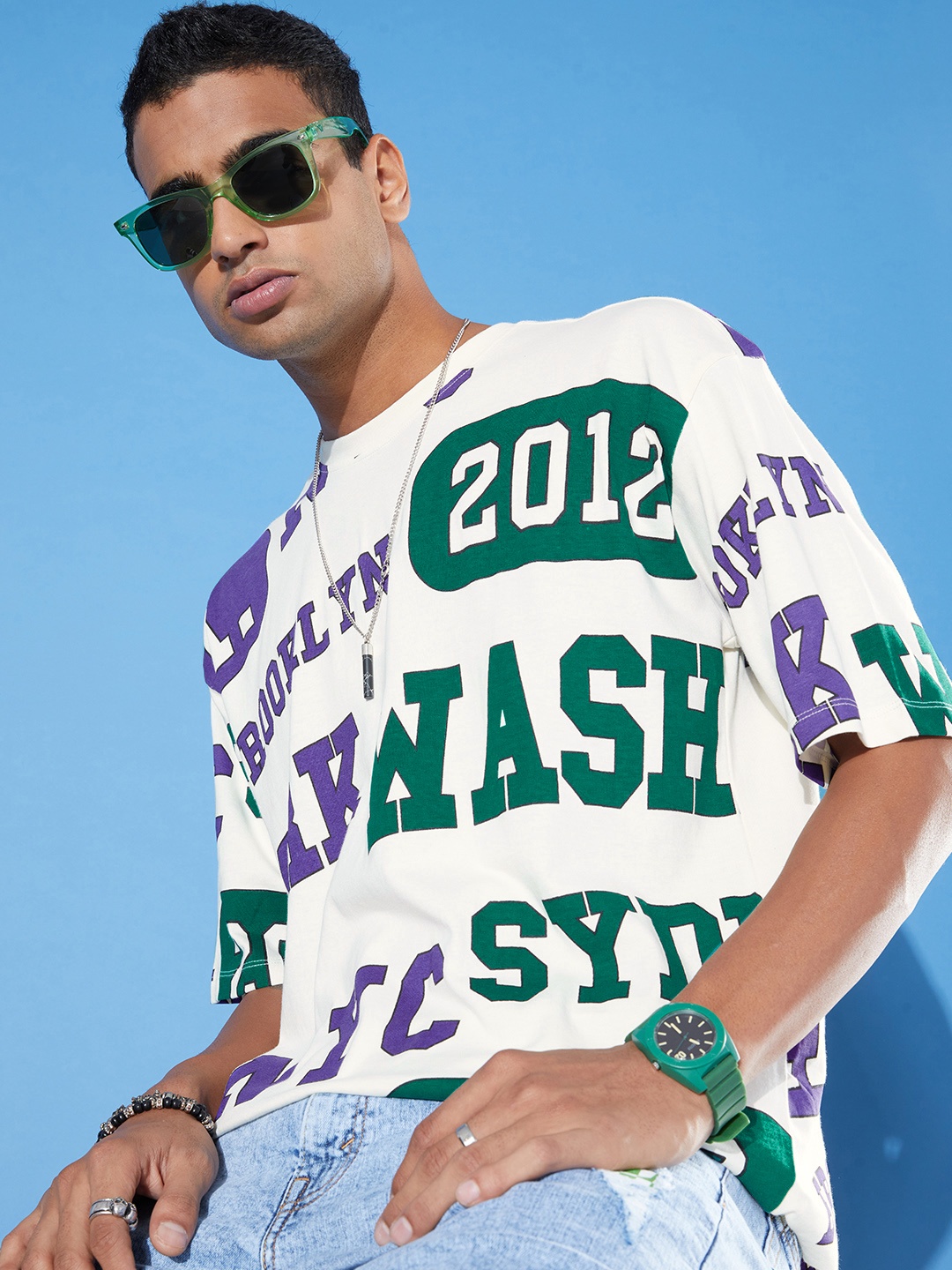

Kook N Keech Calm Off White Pure Cotton Back-Street Boys_Hyper Hypo Oversized T-shirt