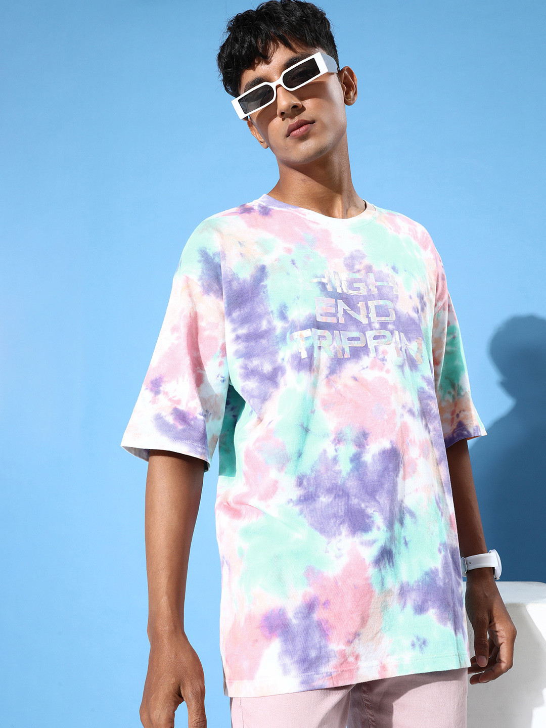 

Kook N Keech Dyed d Pure Cotton Oversize T-shirt, Multi