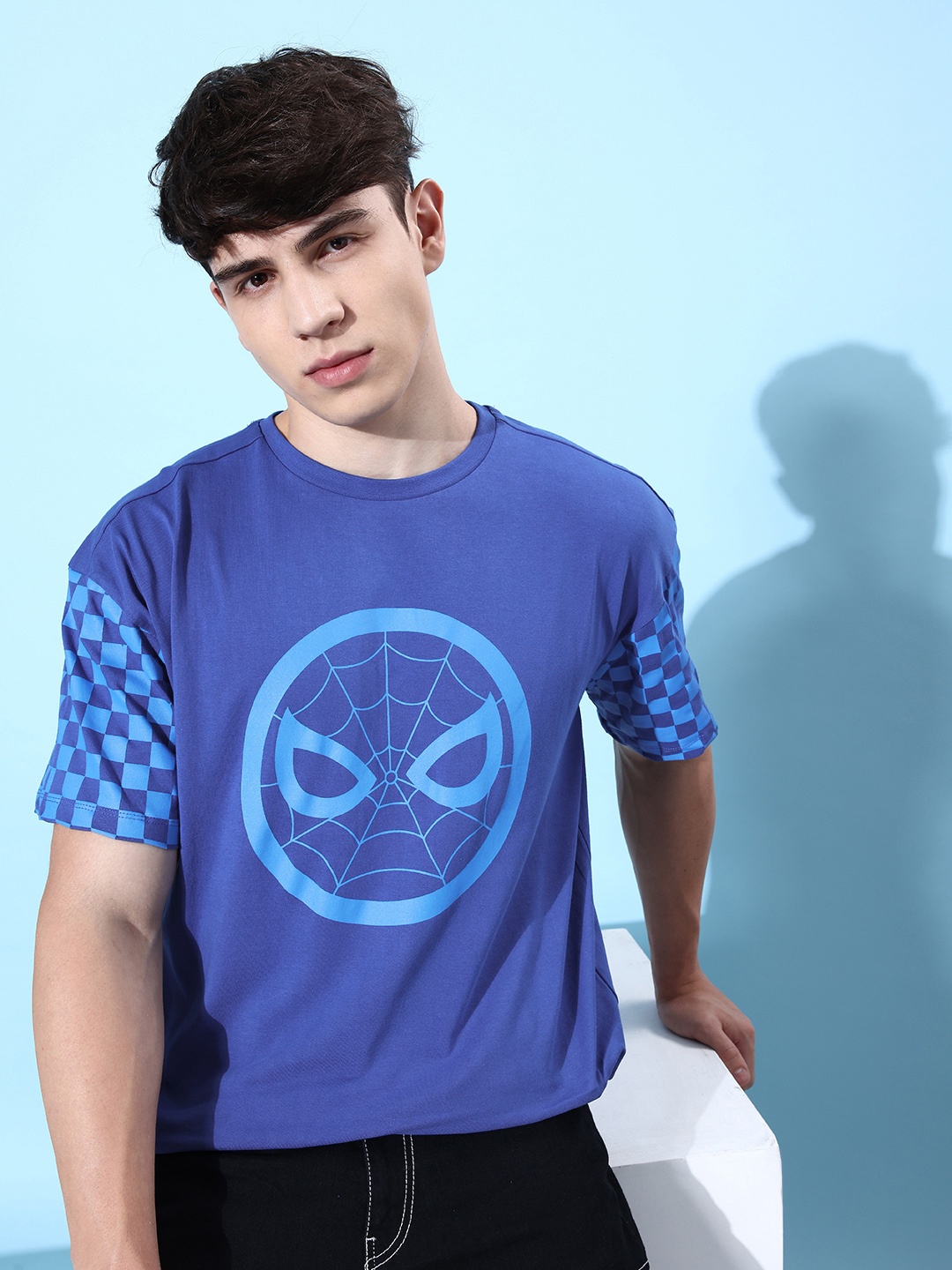 

Kook N Keech Marvel Spider-Man Printed Pure Cotton T-shirt, Blue