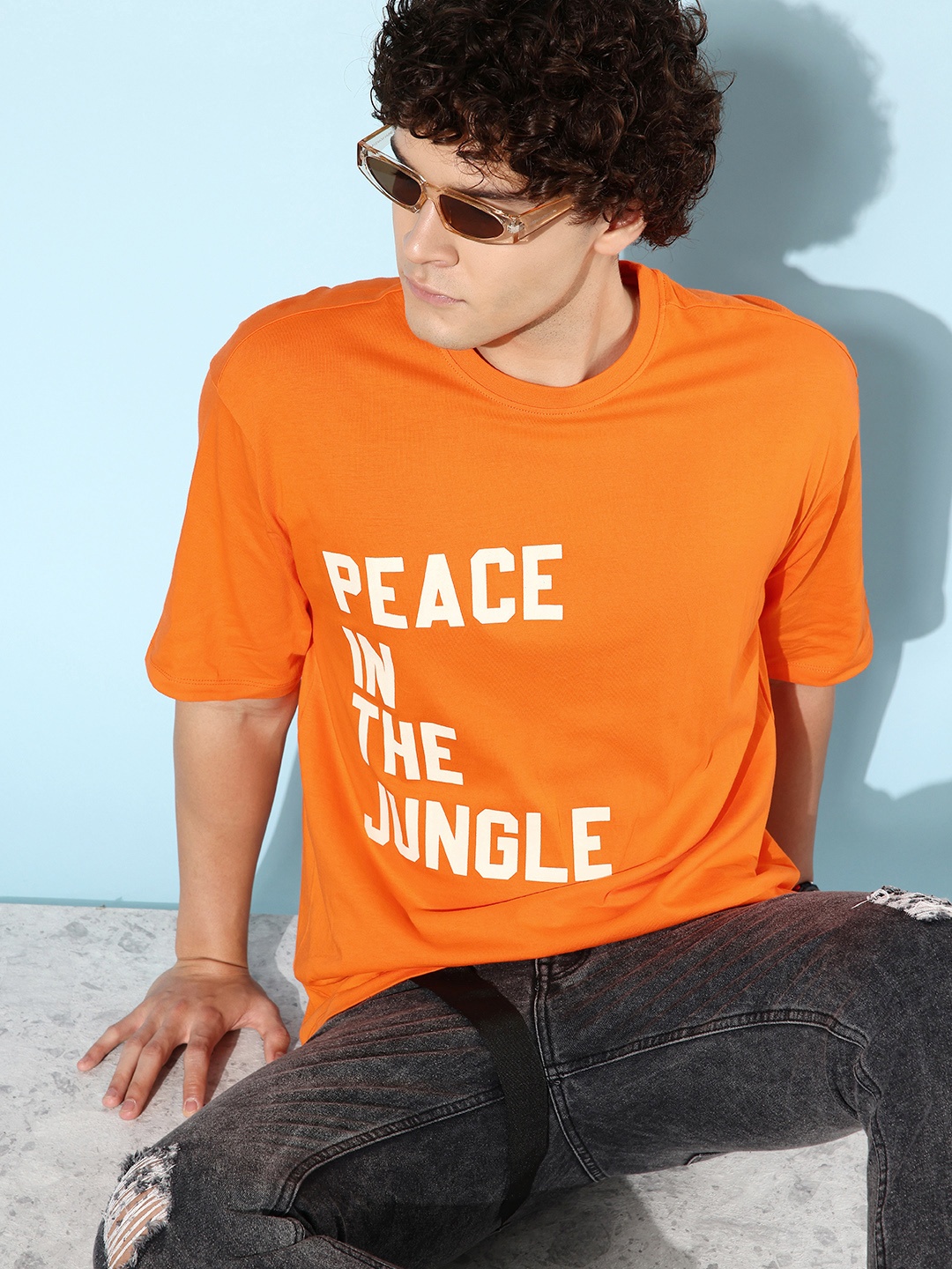 

Kook N Keech Tangy Orange Printed Back Street Boys Hyper Hypo Pure Cotton T-shirt