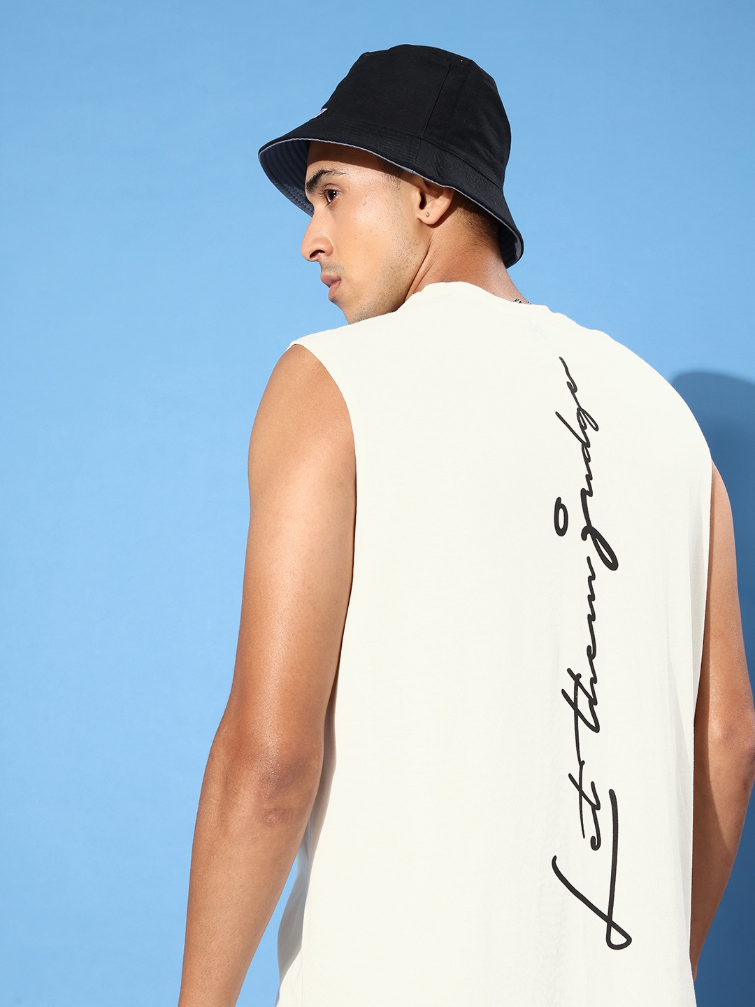

Kook N Keech Snow White Typography Printed Pure Cotton Rest In Vest T-shirt