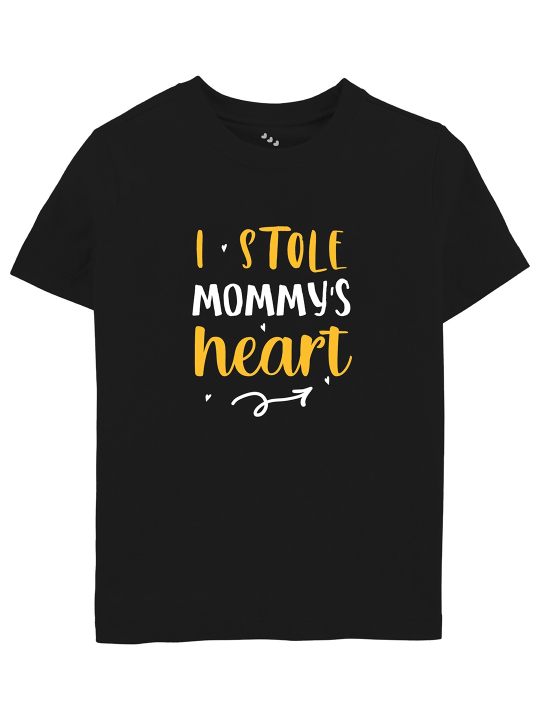 

Zeezeezoo Kids I Stole Mommys Heart Mothers Day Printed Cotton T-shirt, Black