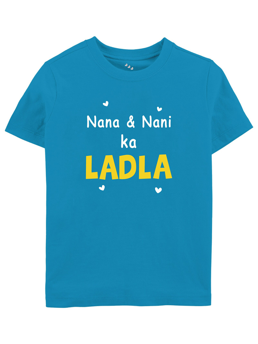 

Zeezeezoo Kids Nana Nani Ladla Printed Cotton T-shirt, Blue