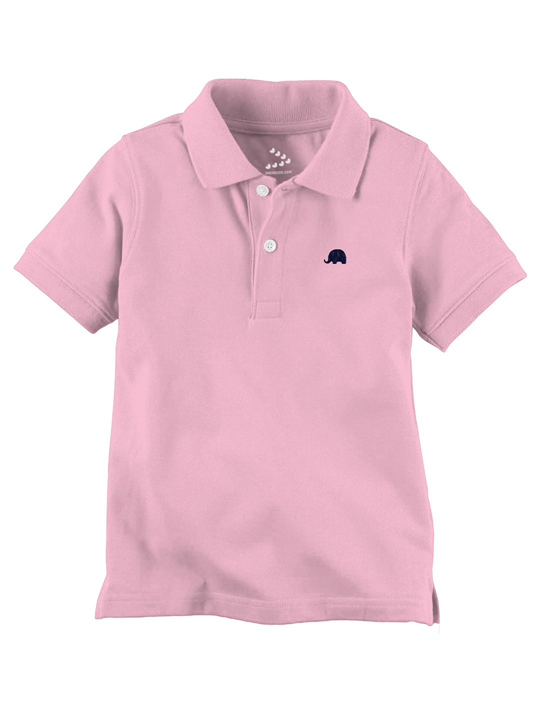 

Zeezeezoo Kids Polo Collar Cotton T-shirt, Pink