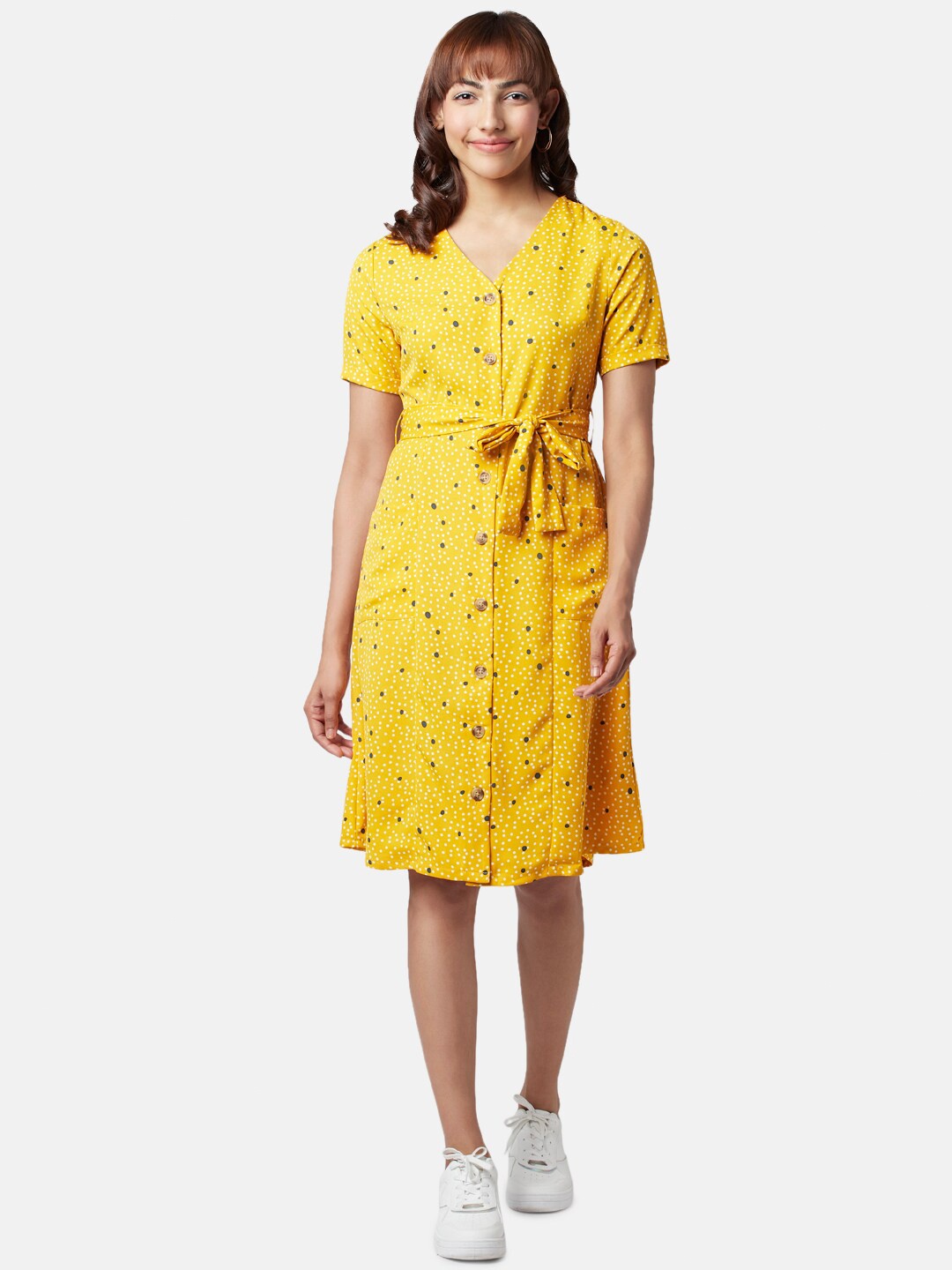 

People Shirt Dress, Yellow