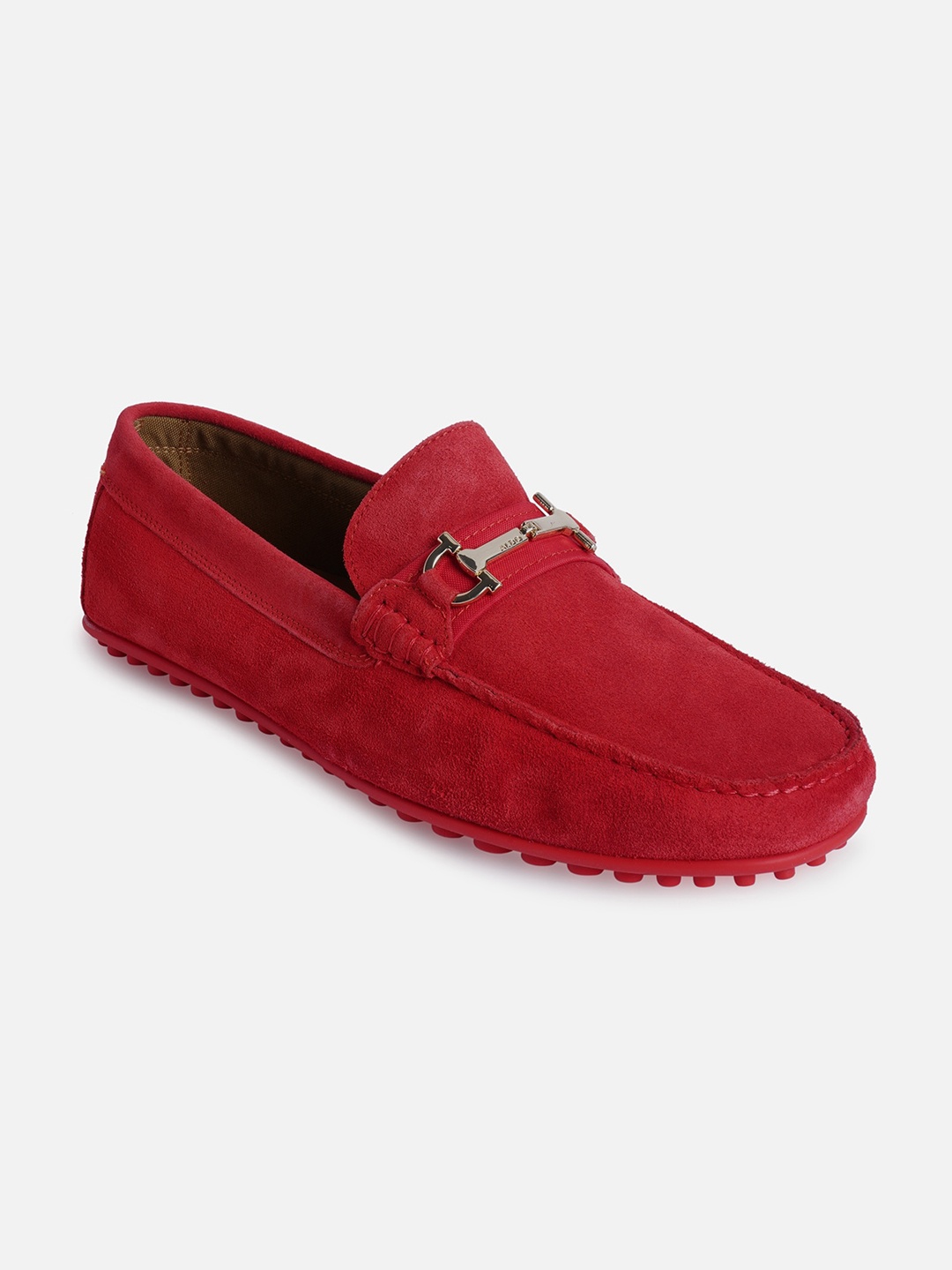 

ALDO Men Leather Loafers, Red