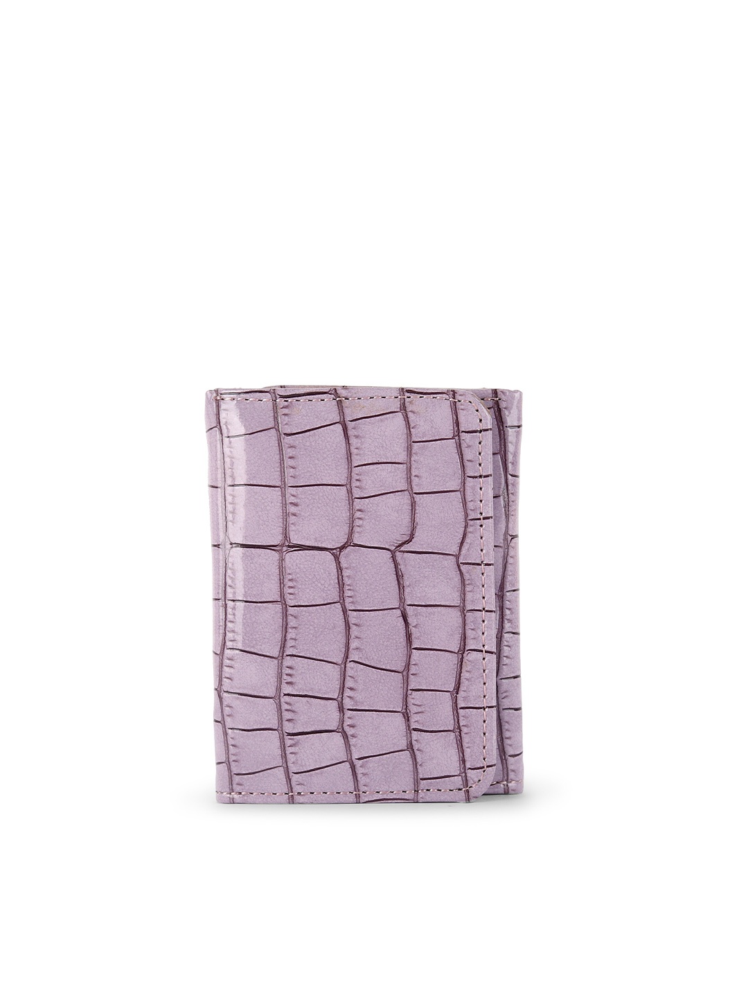 

TEAM 11 Women Animal Textured Three Fold Wallet, Purple