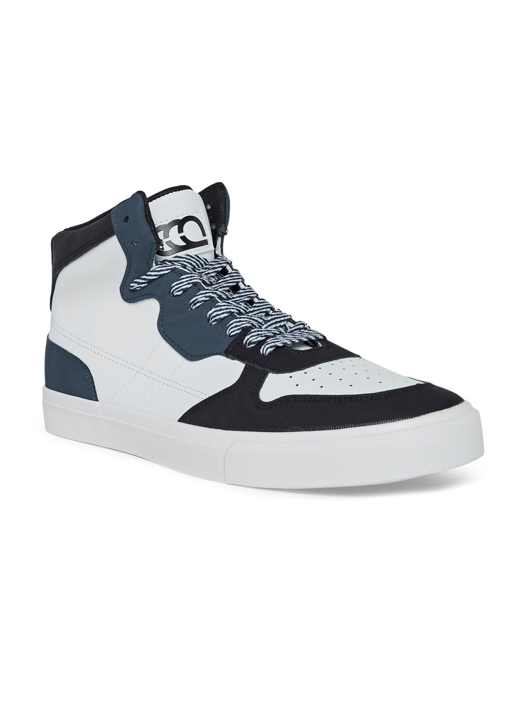 

Ajile by Pantaloons Men Colourblocked High-Top Sneakers, White