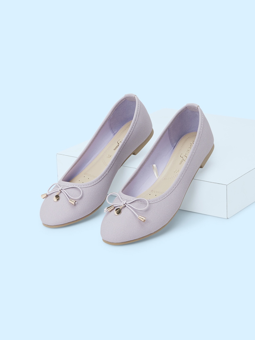 

Forever Glam by Pantaloons Women Ballerinas With Bows, Purple
