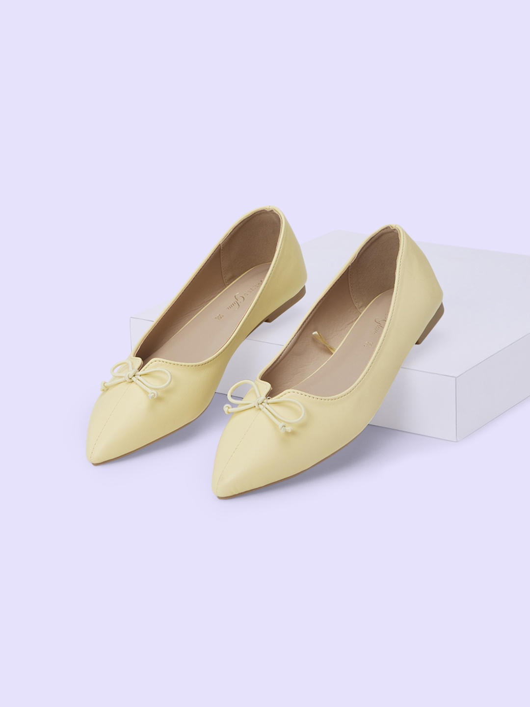 

Forever Glam by Pantaloons Women Ballerinas With Bows, Yellow