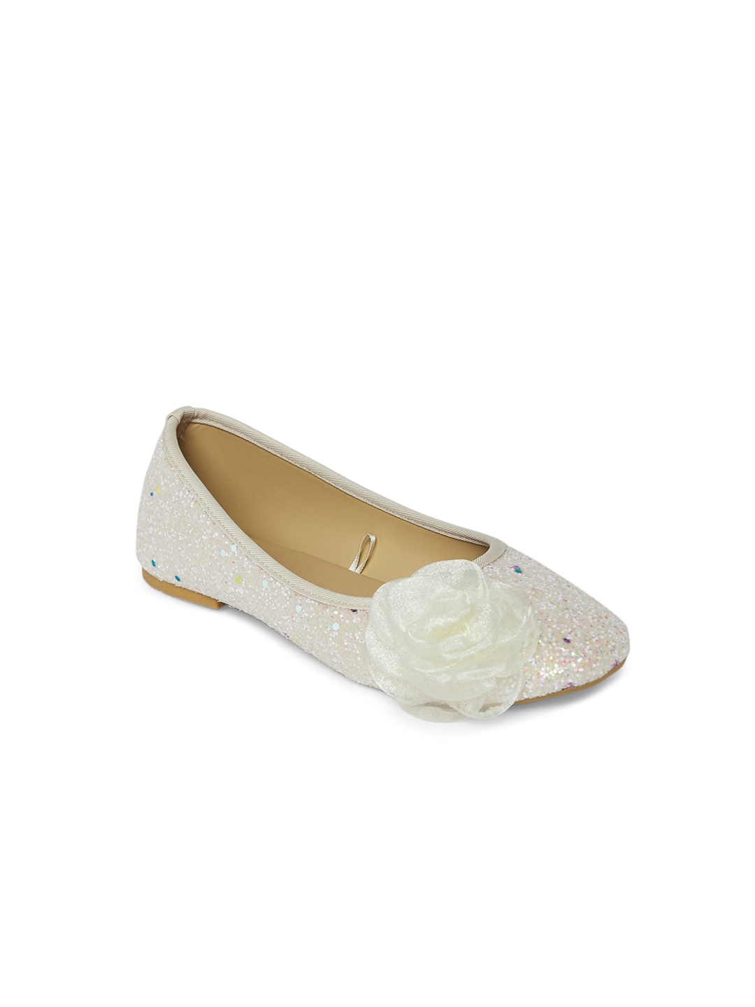 

Pantaloons Junior Girls Textured Ballerinas Flats, Beige