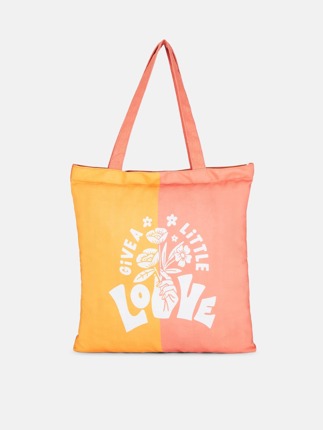 

Forever Glam by Pantaloons Typography Printed Pure Cotton Shopper Tote Bag, Mustard