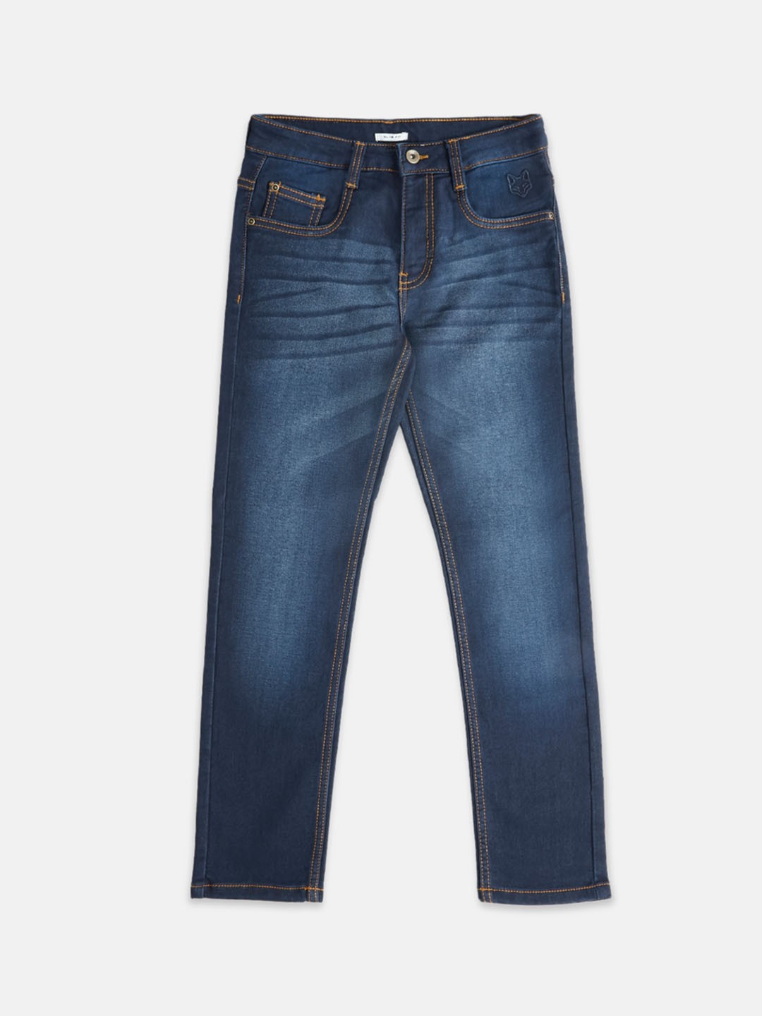 

Pantaloons Junior Boys Tapered Fit Light Fade Stretchable Jeans, Navy blue