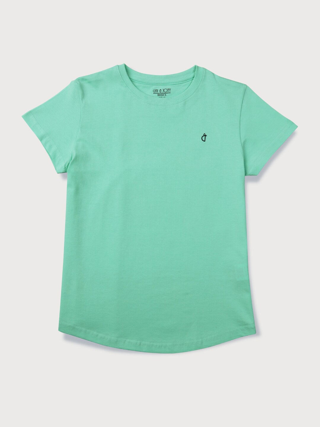 

Gini and Jony Girls Cotton T-shirt, Sea green