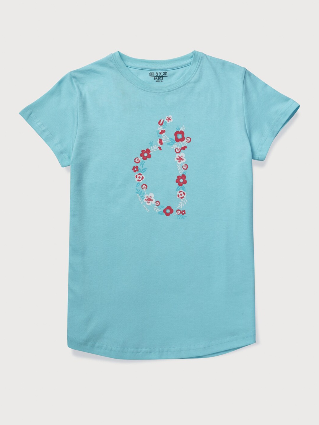 

Gini and Jony Girls Floral Print Cotton Top, Blue