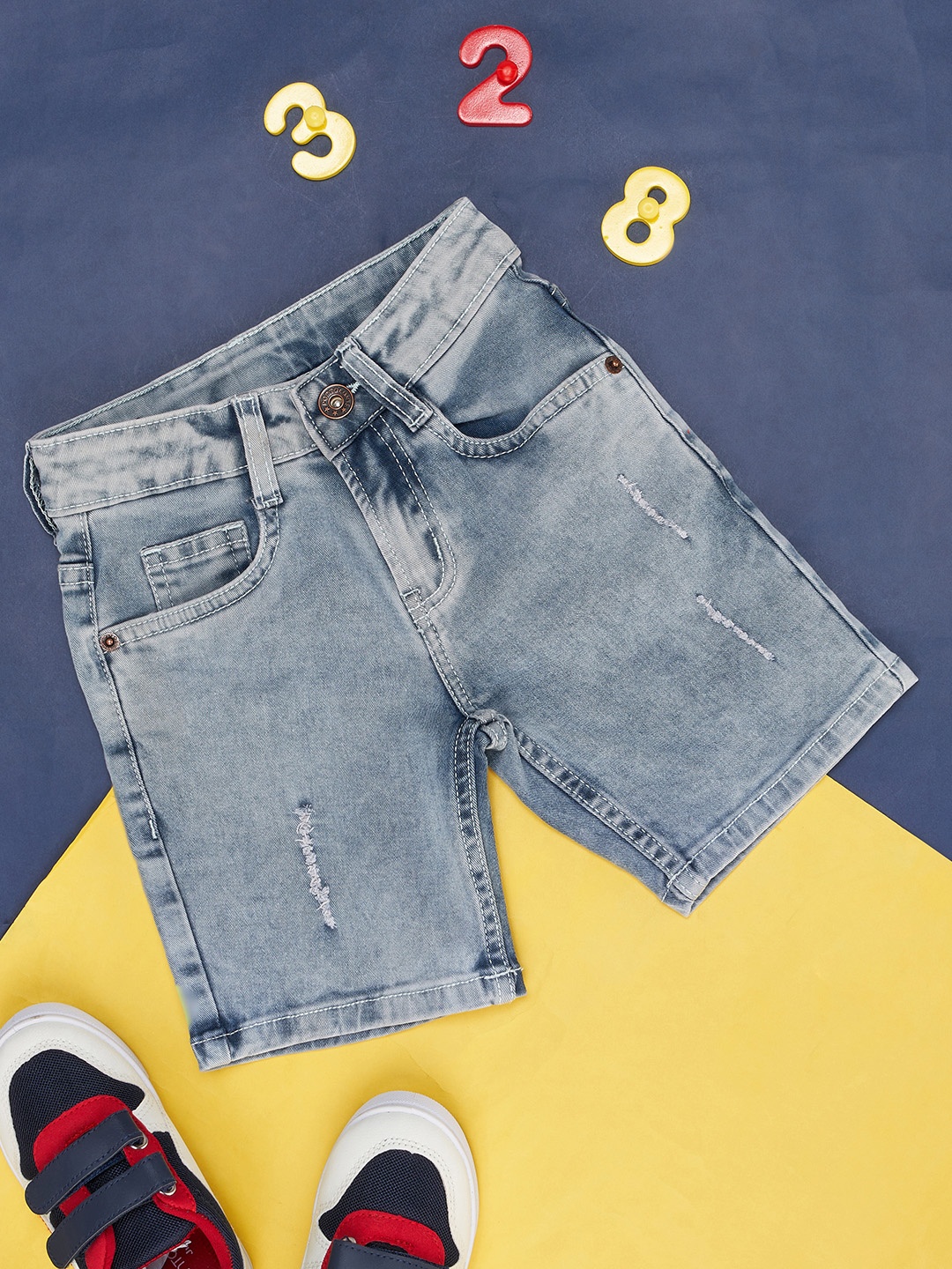 

Pantaloons Junior Kids Boys Denim Shorts, Blue
