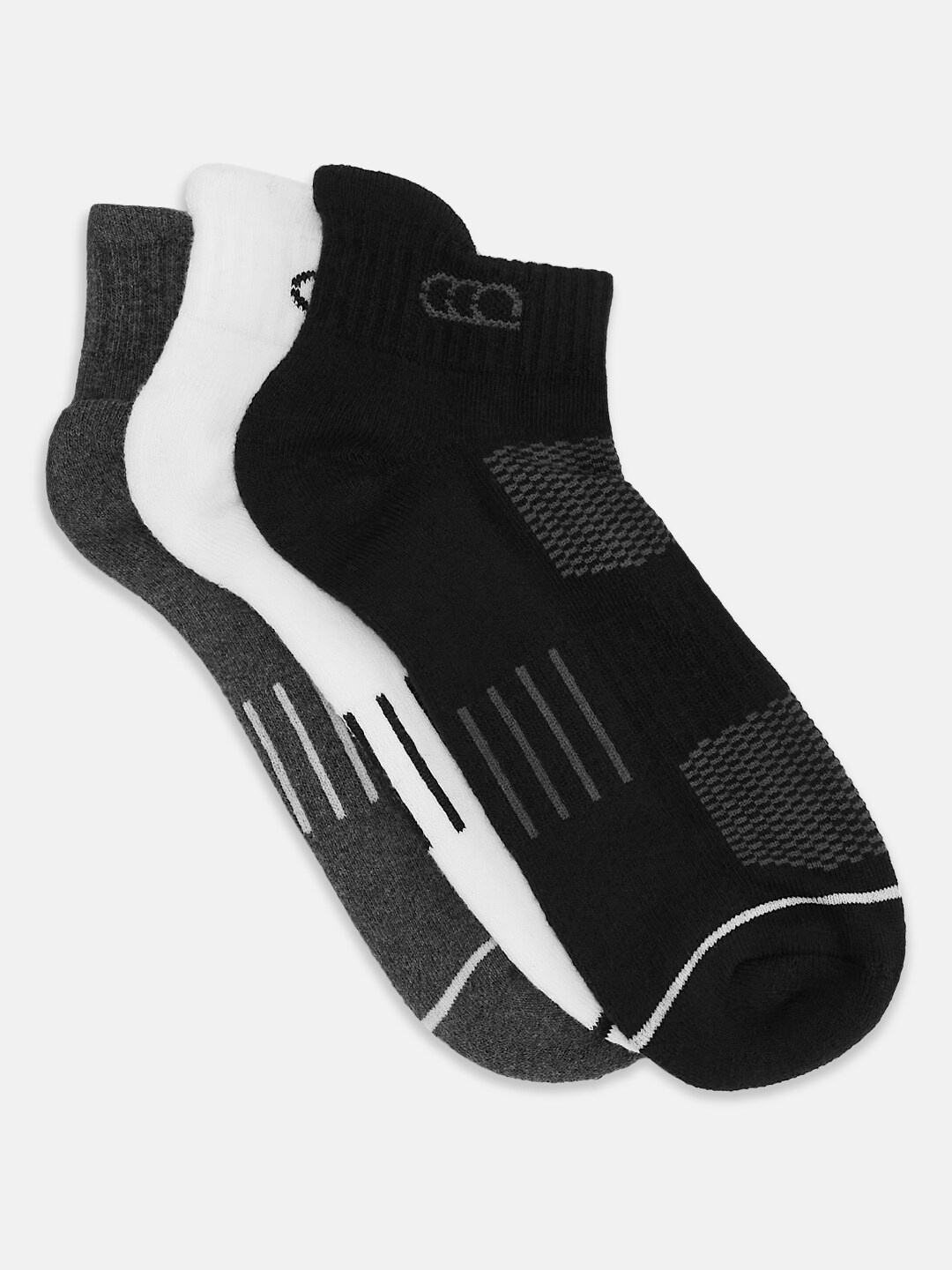 

Ajile by Pantaloons Men Pack Of 3 Patterned Ankle-Length Socks, White
