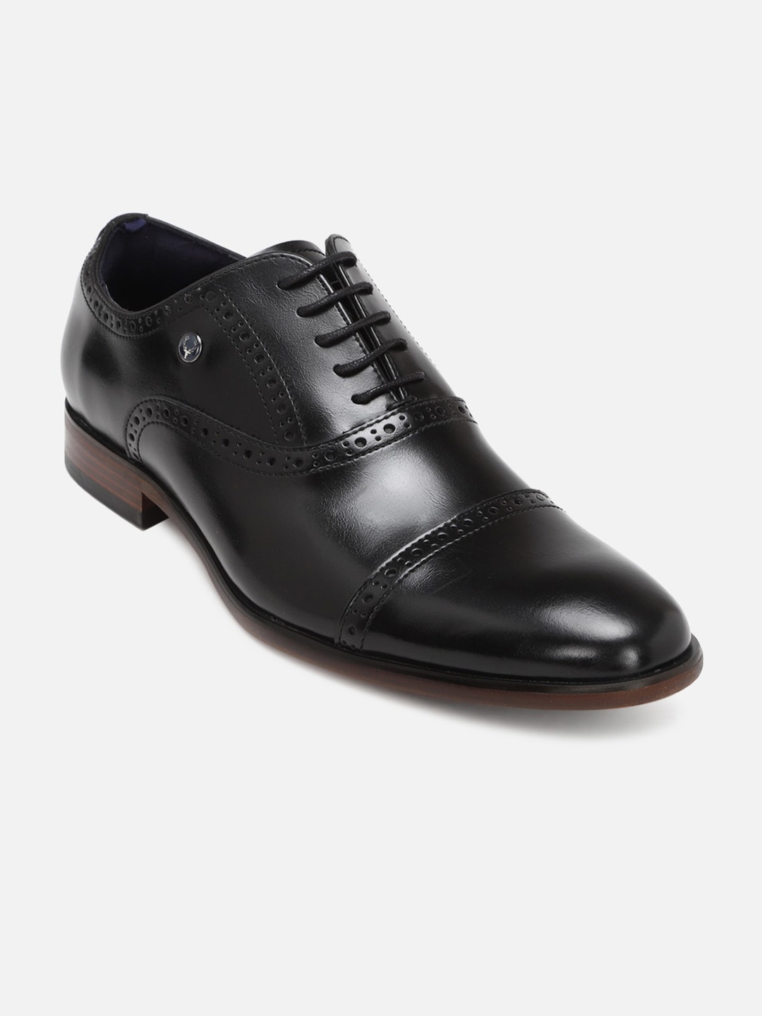 

Allen Solly Men Lace-Up Leather Formal Oxfords, Black