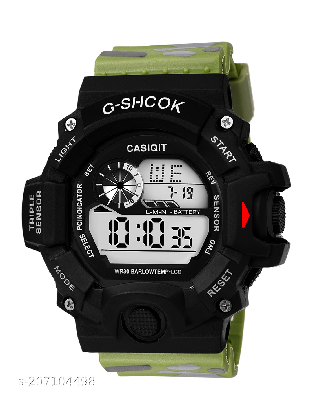 

WM Men Black Dial & Black Textured Straps Digital Watch TSD-015_8