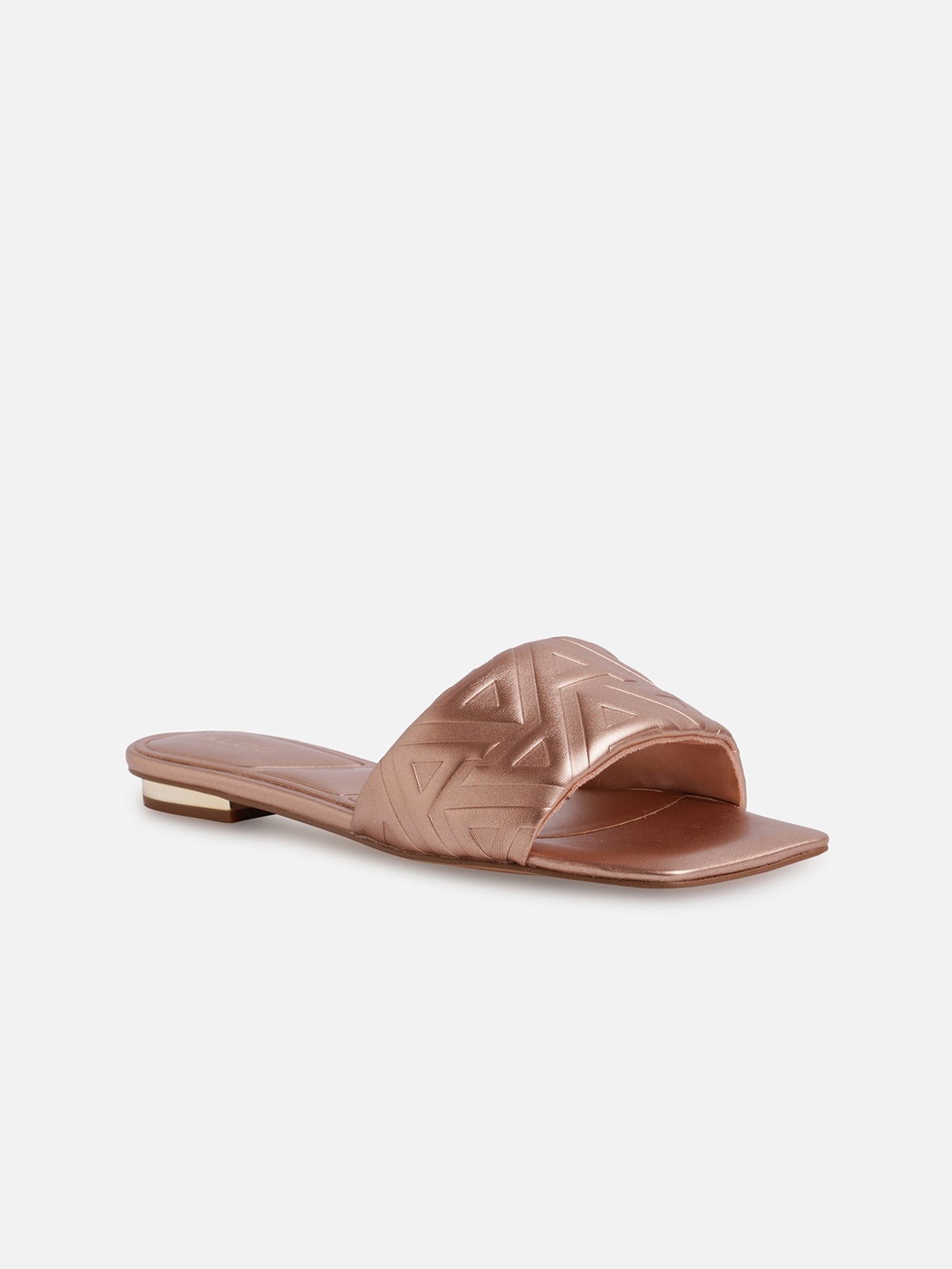 

ALDO Women Textured Open Toe Flats, Pink