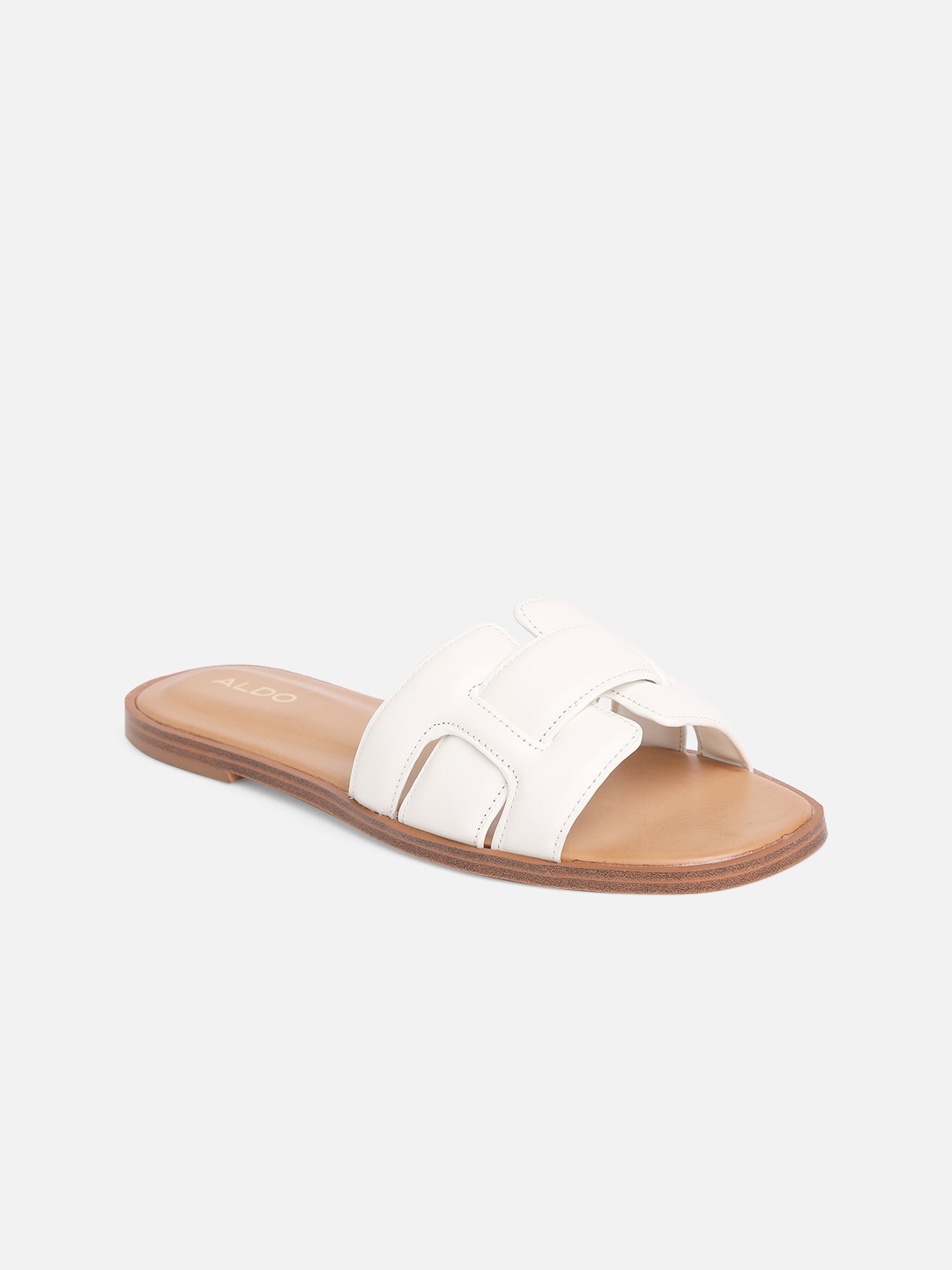 

ALDO Women Embellished Open Toe Flats, White
