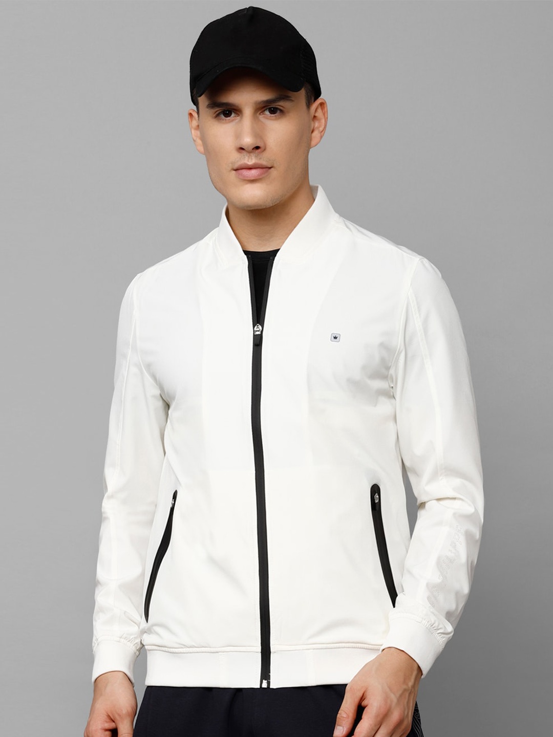 

Louis Philippe Men Black Sporty Jacket, White