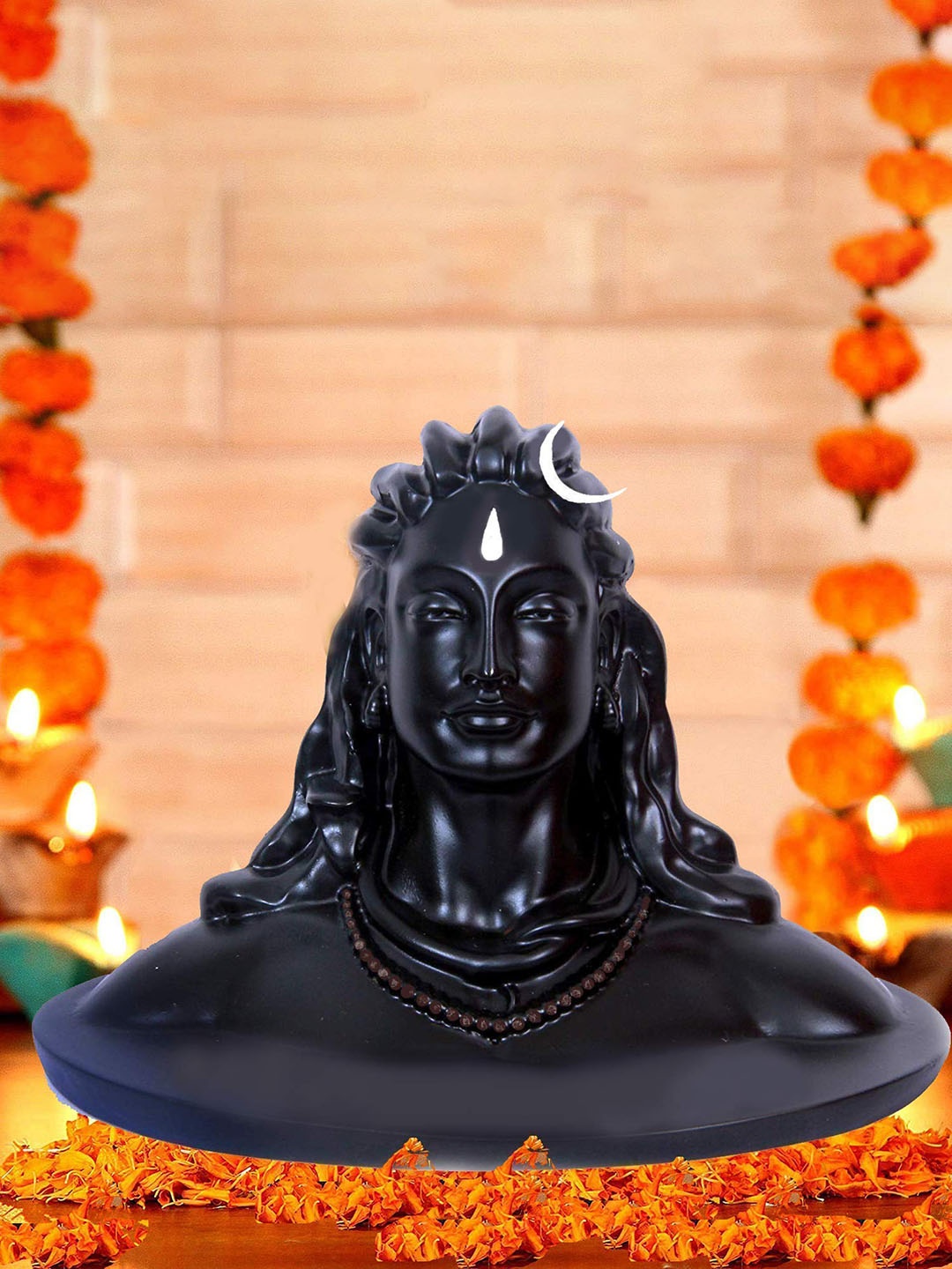 

Perpetual Black Adiyogi Shiva Statue Statue Figurine Showpiece