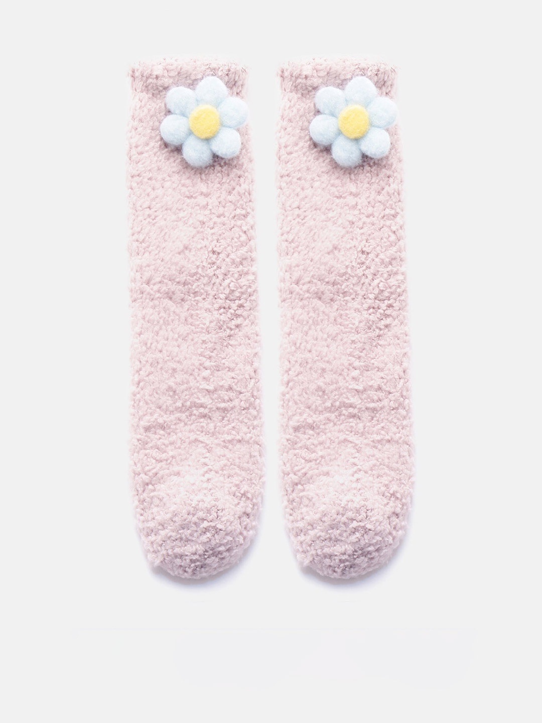 

EL REGALO Patterned Cotton Knee-Length Socks, Pink