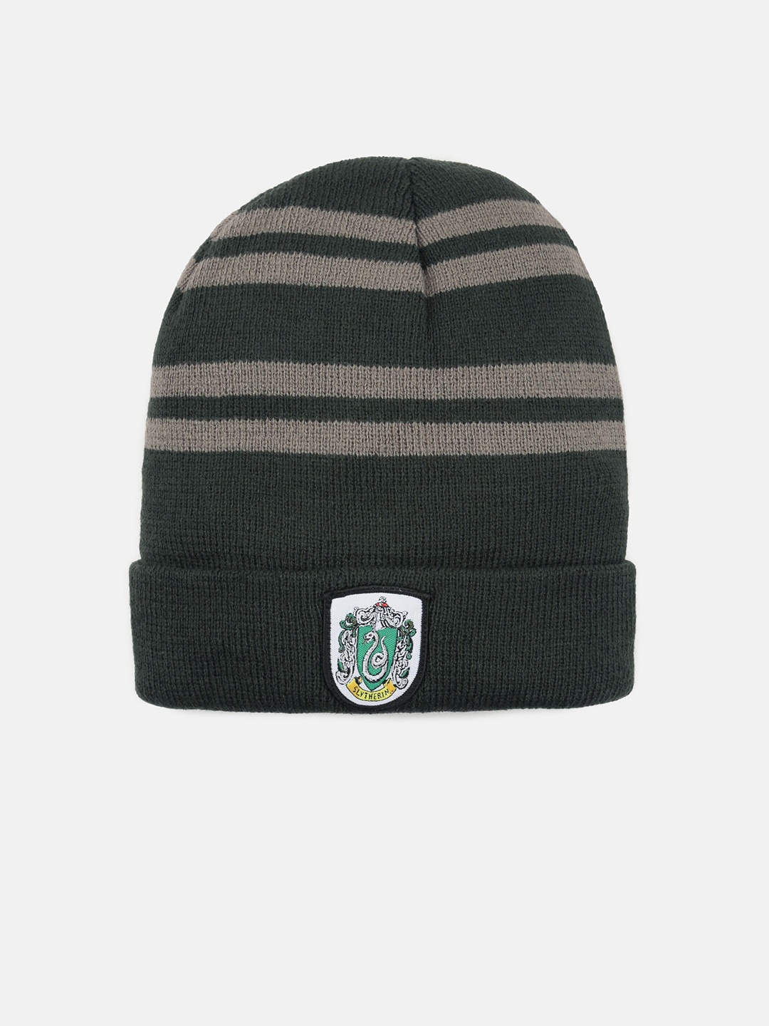 

EL REGALO Printed Woolen Beanie, Olive