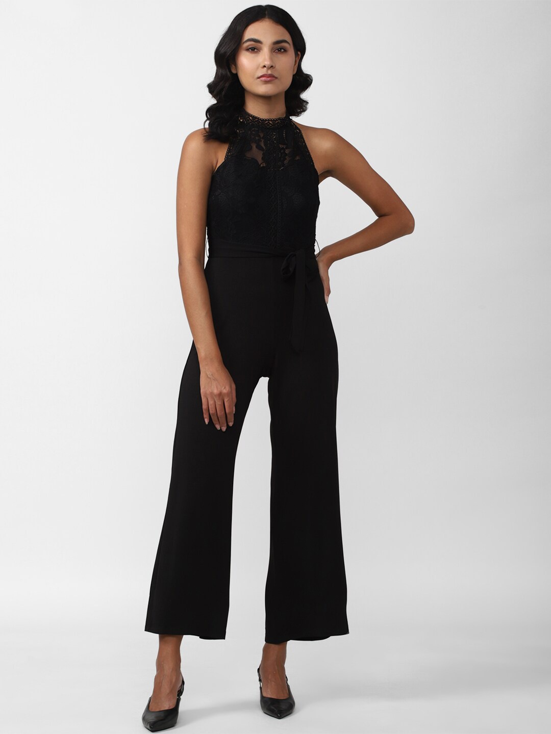 

Van Heusen Woman Halter Neck Basic Jumpsuit, Black