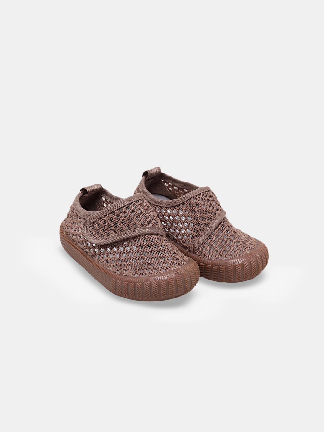 

Hopscotch Unisex Kids Woven Design Slip-On Sneakers, Brown