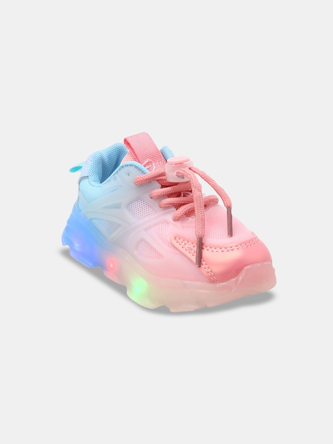 

Hopscotch Girls Printed Leather Sneakers, Pink