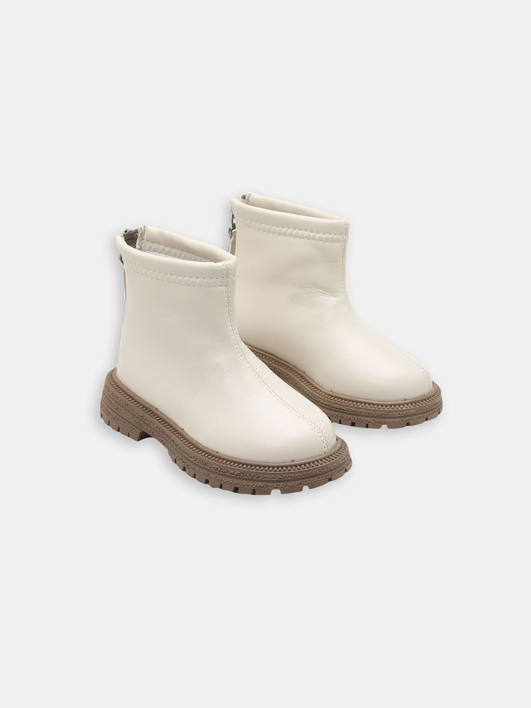 

Hopscotch Girls Beige Ankle-Length Regular Boots