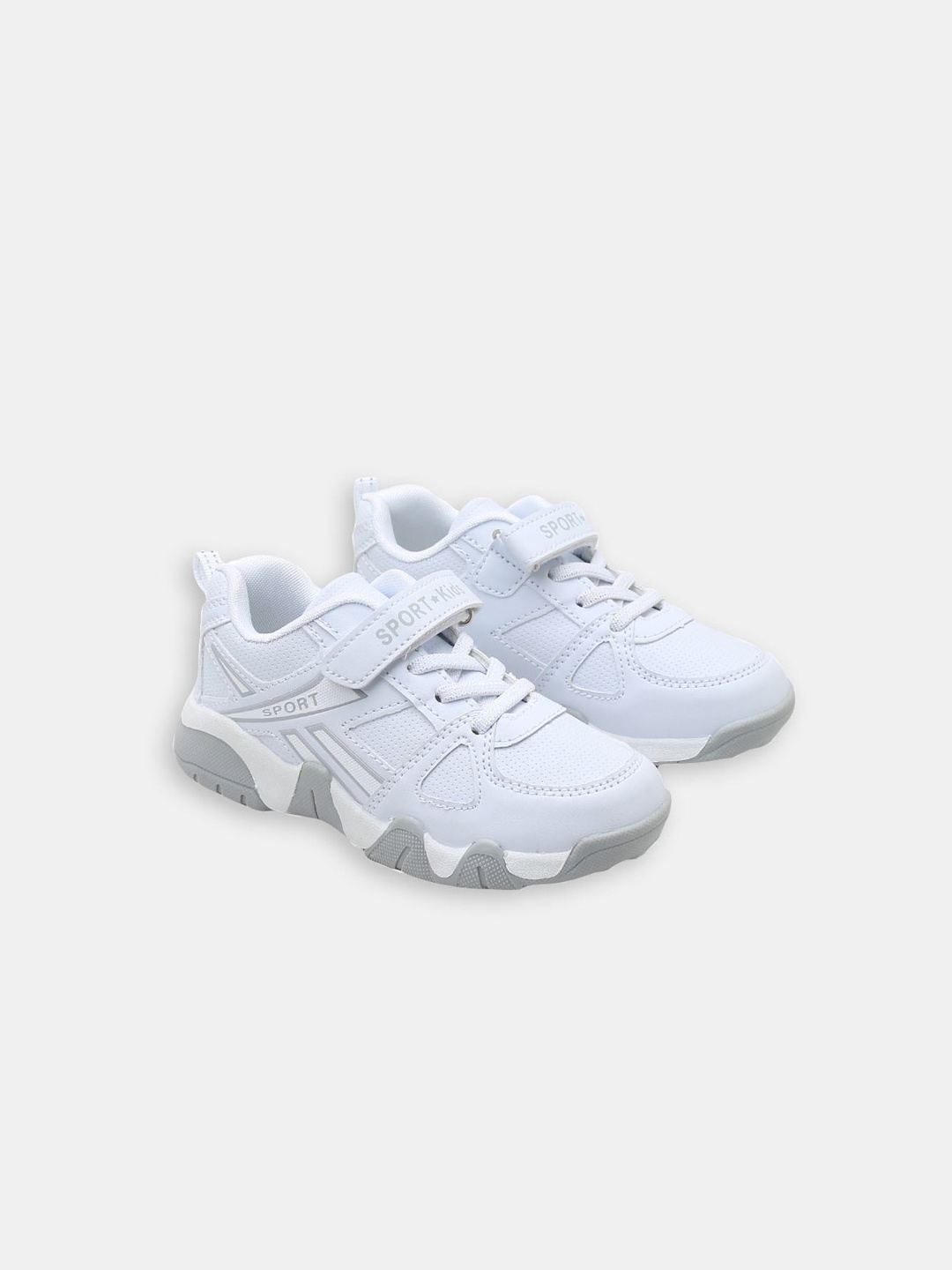 

Hopscotch Boys Woven Design Sneakers, White